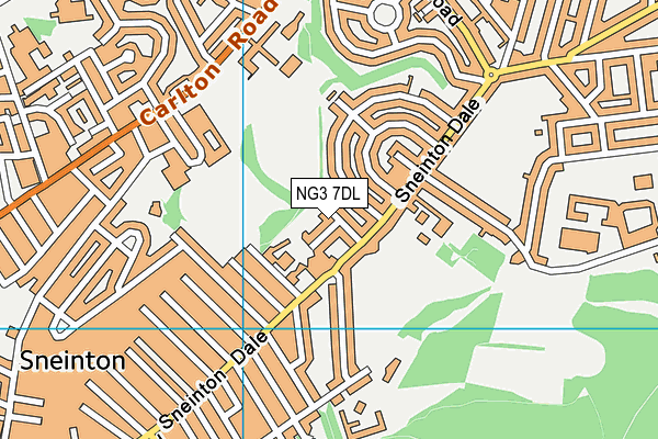 NG3 7DL map - OS VectorMap District (Ordnance Survey)