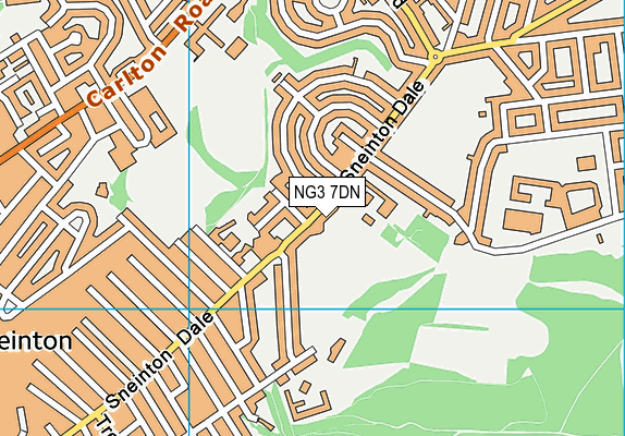 NG3 7DN map - OS VectorMap District (Ordnance Survey)