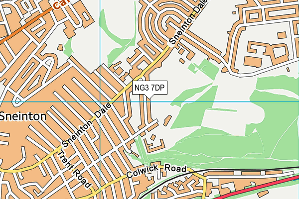 NG3 7DP map - OS VectorMap District (Ordnance Survey)