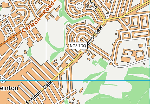 NG3 7DQ map - OS VectorMap District (Ordnance Survey)
