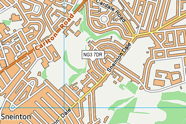 NG3 7DR map - OS VectorMap District (Ordnance Survey)