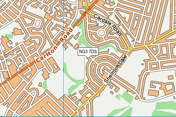 NG3 7DS map - OS VectorMap District (Ordnance Survey)