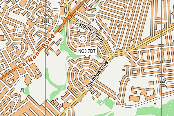 NG3 7DT map - OS VectorMap District (Ordnance Survey)