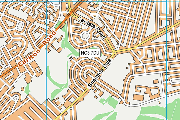 NG3 7DU map - OS VectorMap District (Ordnance Survey)