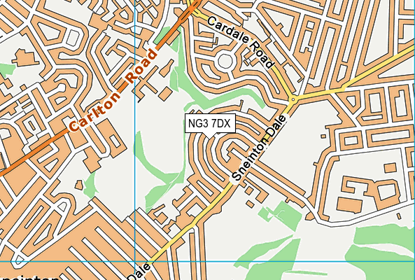 NG3 7DX map - OS VectorMap District (Ordnance Survey)