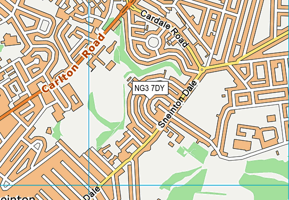 NG3 7DY map - OS VectorMap District (Ordnance Survey)