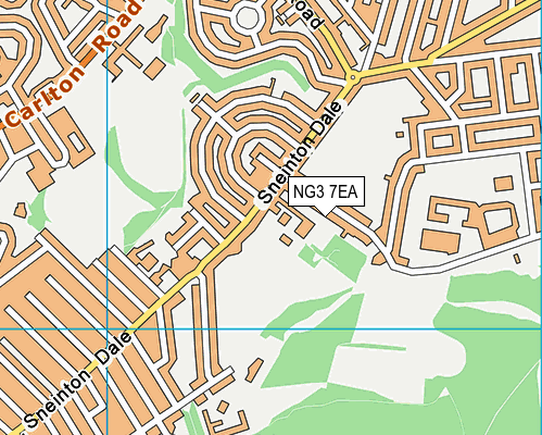 NG3 7EA map - OS VectorMap District (Ordnance Survey)