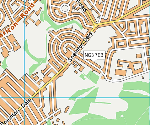 NG3 7EB map - OS VectorMap District (Ordnance Survey)