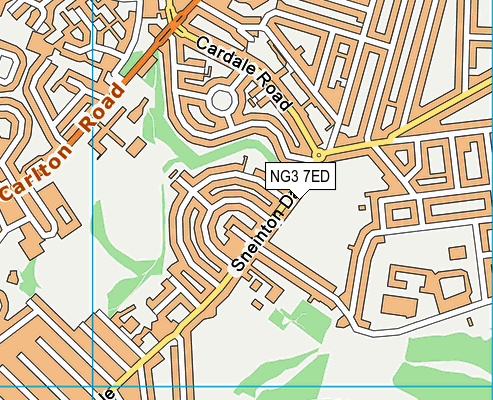 NG3 7ED map - OS VectorMap District (Ordnance Survey)