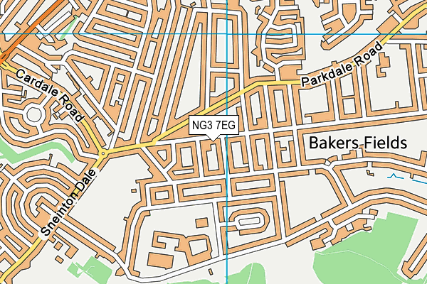 NG3 7EG map - OS VectorMap District (Ordnance Survey)