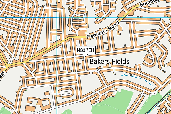 NG3 7EH map - OS VectorMap District (Ordnance Survey)