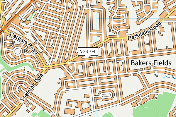 NG3 7EL map - OS VectorMap District (Ordnance Survey)