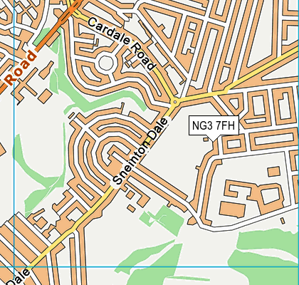 NG3 7FH map - OS VectorMap District (Ordnance Survey)