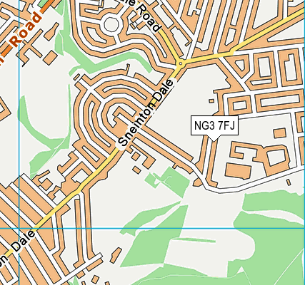 NG3 7FJ map - OS VectorMap District (Ordnance Survey)