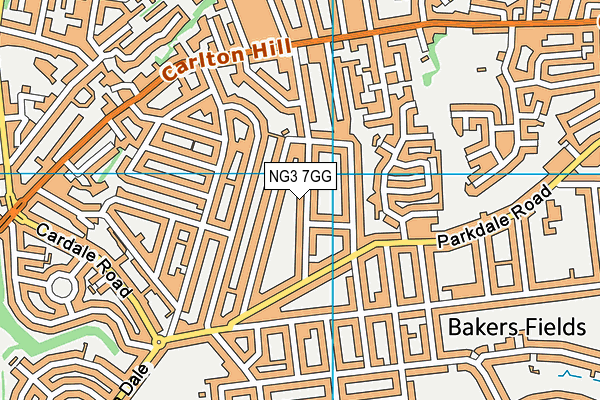 NG3 7GG map - OS VectorMap District (Ordnance Survey)