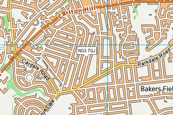 NG3 7GJ map - OS VectorMap District (Ordnance Survey)