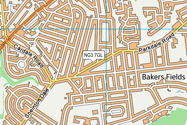 NG3 7GL map - OS VectorMap District (Ordnance Survey)