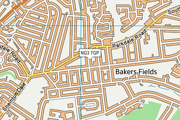 NG3 7GP map - OS VectorMap District (Ordnance Survey)