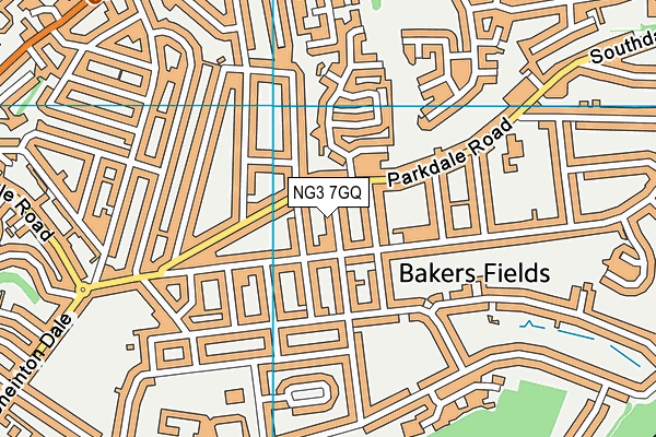 NG3 7GQ map - OS VectorMap District (Ordnance Survey)