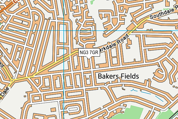 NG3 7GR map - OS VectorMap District (Ordnance Survey)