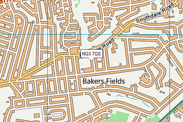 NG3 7GS map - OS VectorMap District (Ordnance Survey)