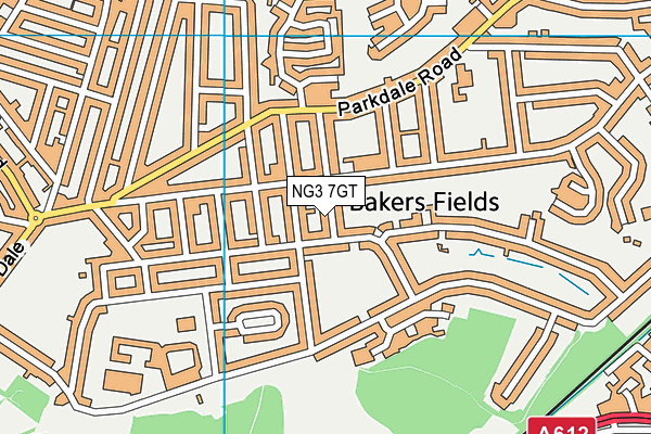 NG3 7GT map - OS VectorMap District (Ordnance Survey)