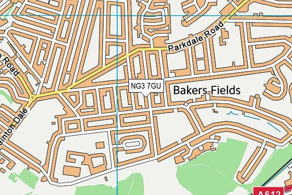 NG3 7GU map - OS VectorMap District (Ordnance Survey)