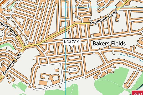 NG3 7GX map - OS VectorMap District (Ordnance Survey)