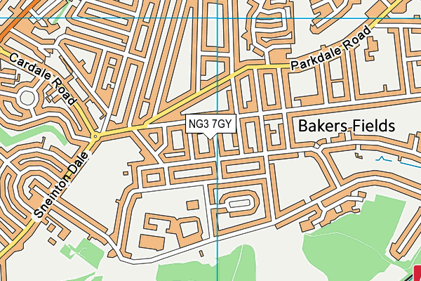 NG3 7GY map - OS VectorMap District (Ordnance Survey)