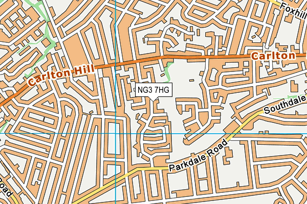 NG3 7HG map - OS VectorMap District (Ordnance Survey)