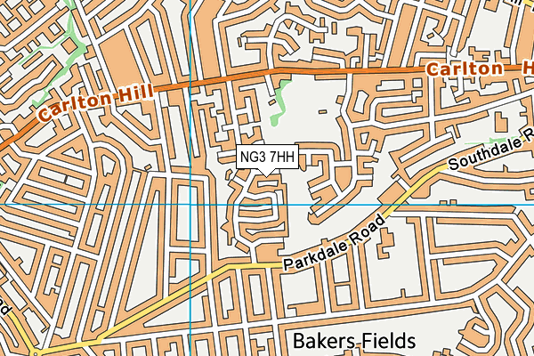 NG3 7HH map - OS VectorMap District (Ordnance Survey)