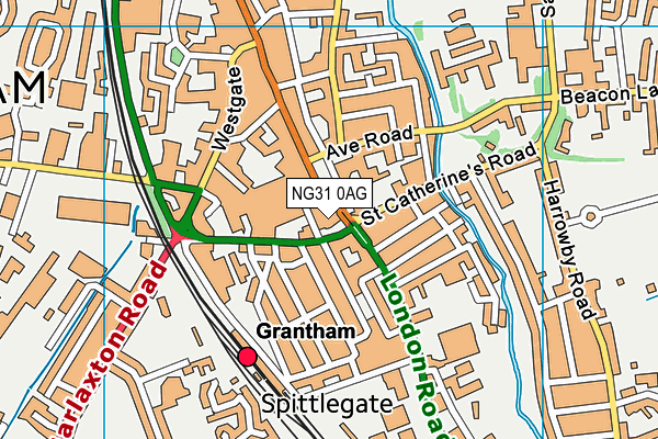 NG31 0AG map - OS VectorMap District (Ordnance Survey)