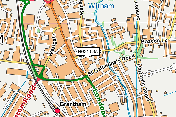 NG31 0SA map - OS VectorMap District (Ordnance Survey)