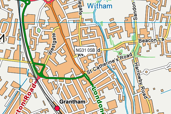 NG31 0SB map - OS VectorMap District (Ordnance Survey)