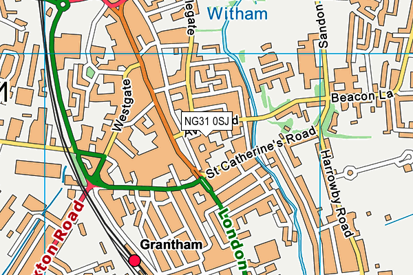 NG31 0SJ map - OS VectorMap District (Ordnance Survey)