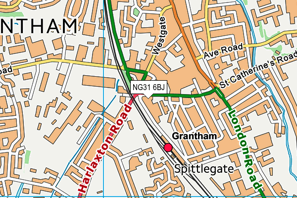 NG31 6BJ map - OS VectorMap District (Ordnance Survey)