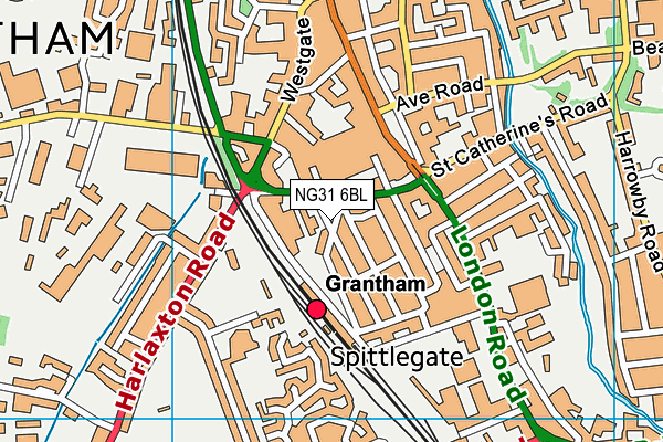 NG31 6BL map - OS VectorMap District (Ordnance Survey)