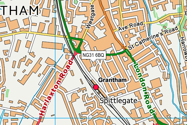 NG31 6BQ map - OS VectorMap District (Ordnance Survey)