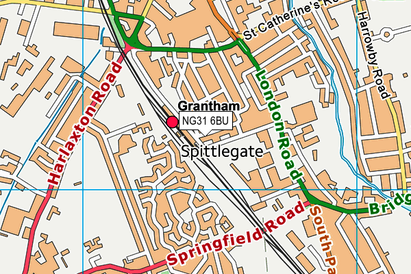 NG31 6BU map - OS VectorMap District (Ordnance Survey)