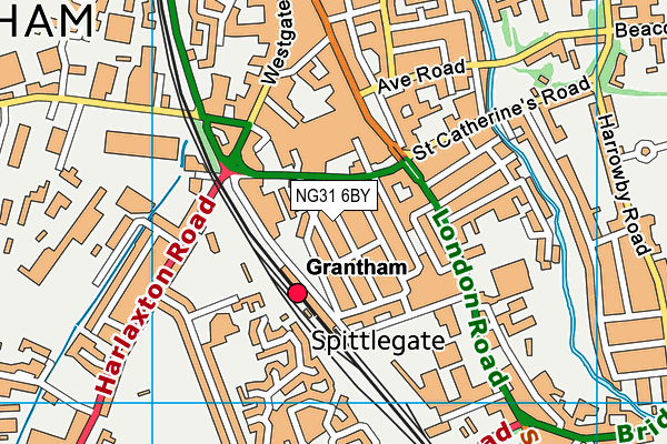 NG31 6BY map - OS VectorMap District (Ordnance Survey)