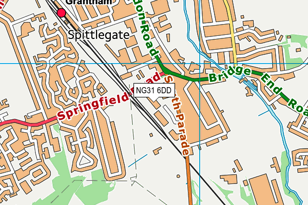 NG31 6DD map - OS VectorMap District (Ordnance Survey)