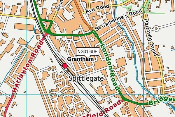 NG31 6DE map - OS VectorMap District (Ordnance Survey)