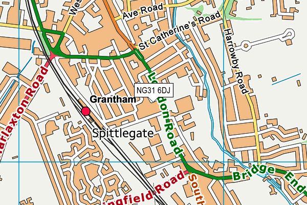 NG31 6DJ map - OS VectorMap District (Ordnance Survey)