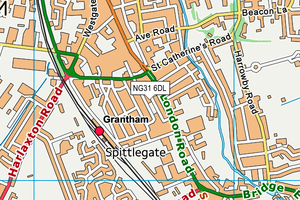 NG31 6DL map - OS VectorMap District (Ordnance Survey)