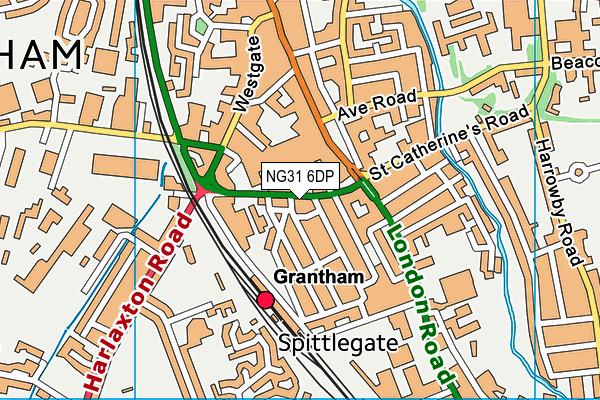 NG31 6DP map - OS VectorMap District (Ordnance Survey)