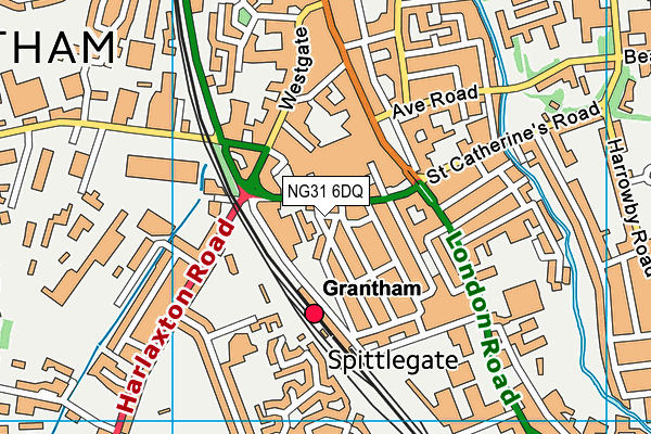 NG31 6DQ map - OS VectorMap District (Ordnance Survey)