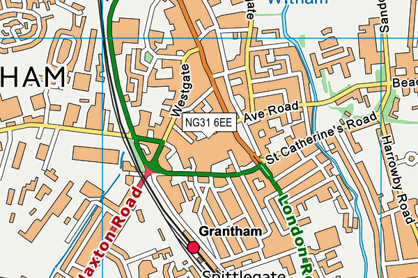 NG31 6EE map - OS VectorMap District (Ordnance Survey)