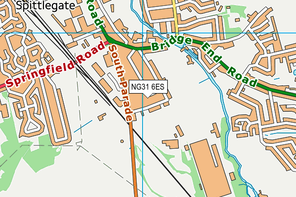 NG31 6ES map - OS VectorMap District (Ordnance Survey)