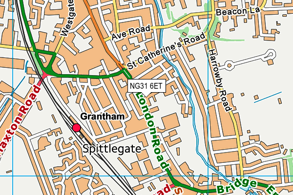 NG31 6ET map - OS VectorMap District (Ordnance Survey)