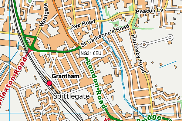 NG31 6EU map - OS VectorMap District (Ordnance Survey)